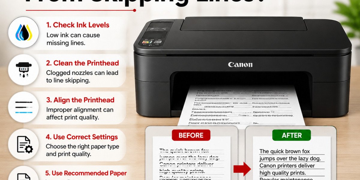 How to Stop a Canon Printer From Skipping Lines?